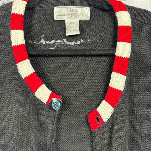 Lisa international Santa Christmas Cardigan 3X - Picture 5 of 10